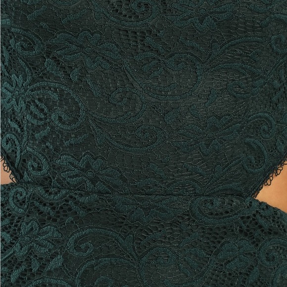NWT Lovely Allure Dark Teal Lace Short Sleeve Maxi Dress - Picture 5 of 9